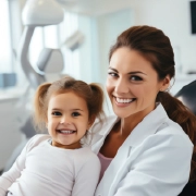 Dental sealants applied on molar teeth for cavity prevention.